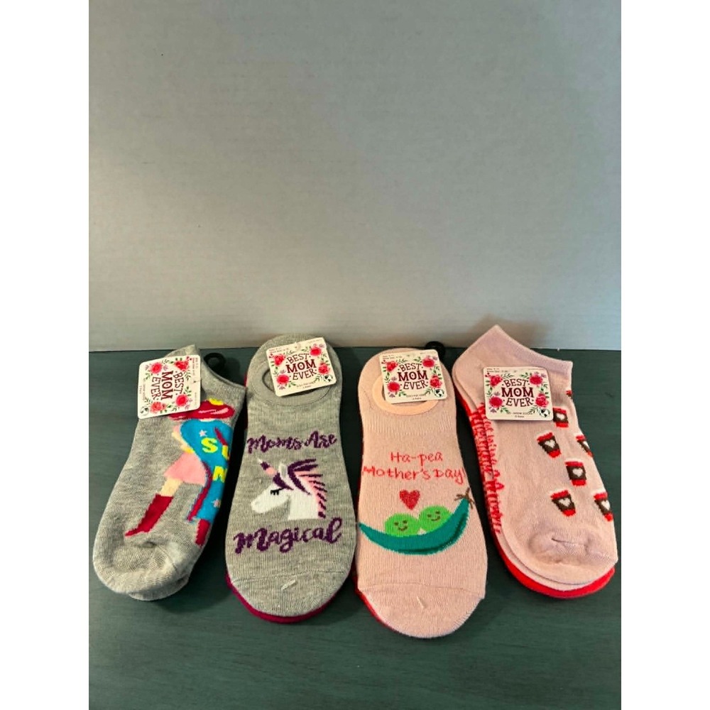 Best Mom Ever Women's Liner‎ Socks 8 Pair Bundle No Show Novelty Socks NWT